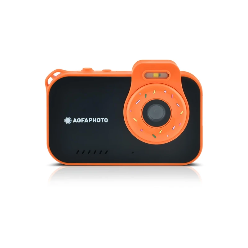 AgfaPhoto Realikids Cam Waterproof 2 – Waterproof Kids Camera, 12 MP, HD Video, Selfie Mode, Filters and Frames, Built-in Games, Lithium Battery – Black
