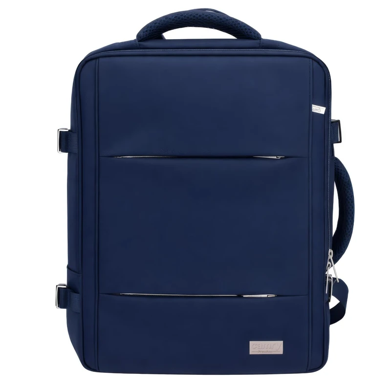 CAMRY CR 6881 Navy Blue Hand Luggage Backpack 40 x 20 x 30 cm, 24 Litres, Business and Travel Backpack, 3 Compartments, 13 Pockets, Suitable for Laptops up to 15.6 Inches - Image 1