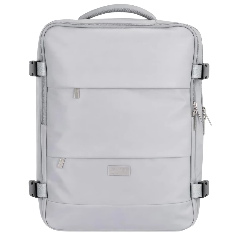 CAMRY CR 6880 Medium Grey Hand Luggage Backpack 40 x 20 x 30 cm, 24 L, Business and Travel Backpack, 3 Compartments, 11 Pockets, Suitable for Laptops up to 17 Inches