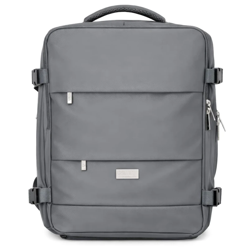 CAMRY CR 6880 Dark Grey Hand Luggage Backpack 40 x 20 x 30 cm, 24 L, Business and Travel Backpack, 3 Compartments, 11 Pockets, Suitable for Laptops up to 17 Inches - Image 1