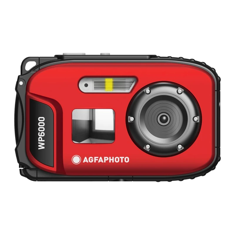 AGFA PHOTO Realishot WP6000 – Waterproof Digital Camera, 3 m/10 ft, 18 MP, HD Video, 2.4" LCD Screen, 16x Digital Zoom, Autofocus, Selfie Mirror, Lithium Battery – Red - Image 1