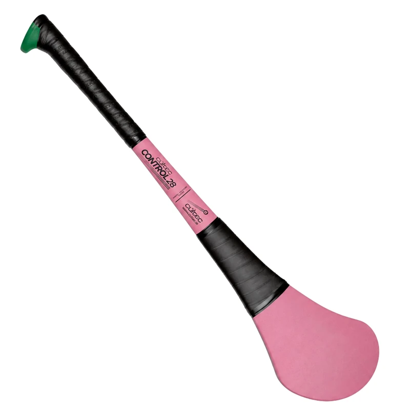 Cúltec Control Coloured Composite Hurling Stick, GAA Approved Fibre Hurley with Cushioned Dual Grip, Textured Bas, Weatherproof Low Maintenance Design, Pink, 28 inch