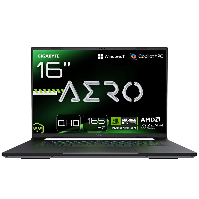 Gigabyte AERO X16 Gaming Laptop- Copilot+ PC, 16“ 165Hz WQXGA, Ryzen AI 7 350, NVIDIA RTX 5070, 16GB DDR5 5200MHz, 1TB Gen4 SSD, Win 11 Home, 2 Year Warranty, Dolby Atmos, AERO X16 1WH93UKC94DH