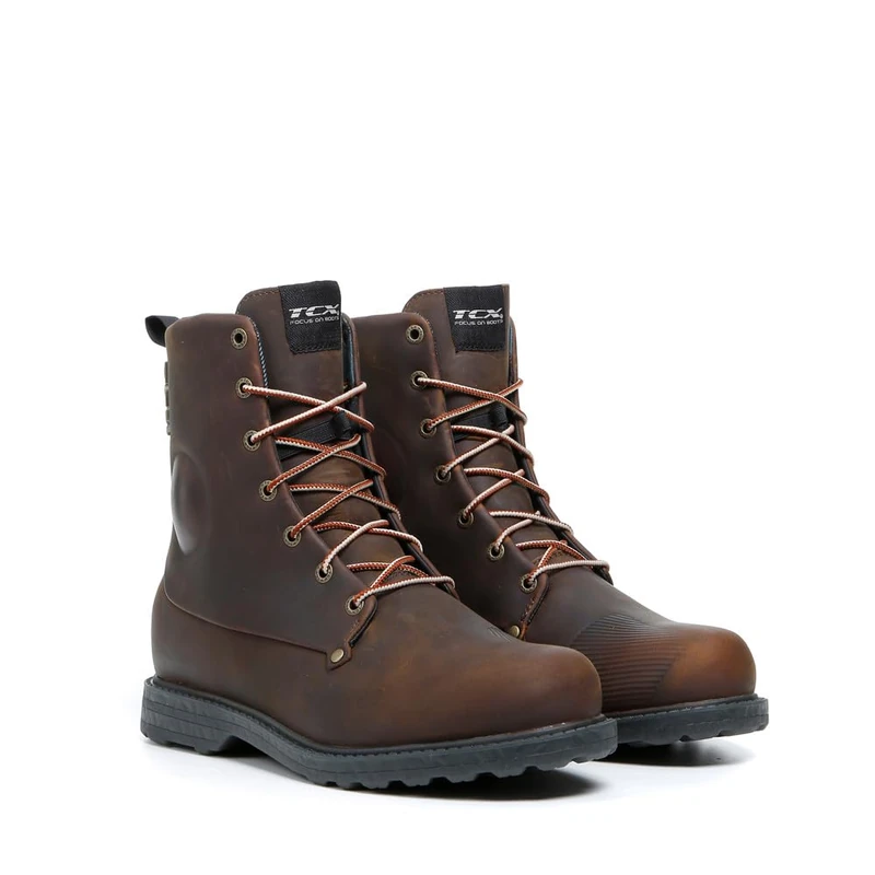 TCX - Blend 2 WP Waterproof Leather Motorcycle Boots, Brown, 43