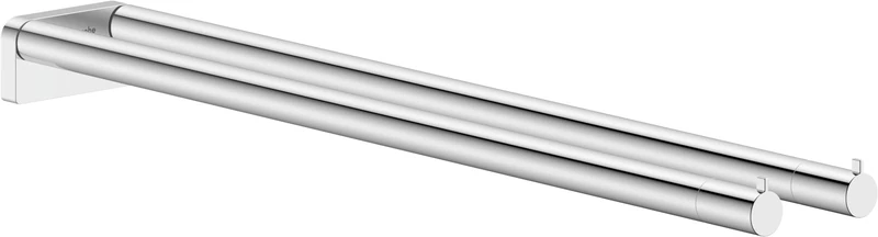 hansgrohe AddStoris S - towel rail with two arms, towel holder double, concealed fastening, bathroom accessories, chrome, 41787000
