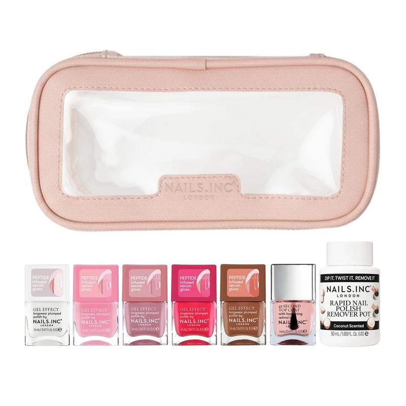 Nails.INC Gel Effect Plump & Glow 8-Pc Peptide Nail Polish Set