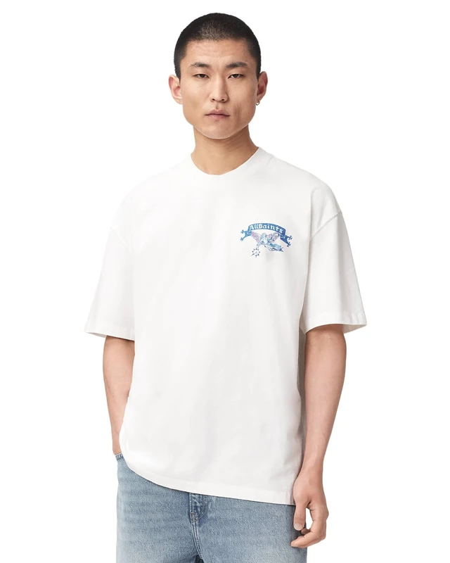 AllSaints Cray SS Crew Chalk White
