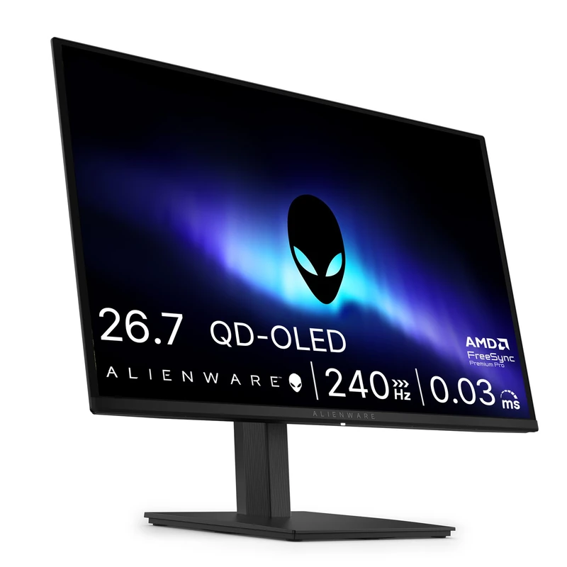 Alienware 27 Gaming Monitor - AW2726DM, QHD (2560x1440), 240Hz, QD OLED, 0.03ms, AMD FreeSync Premium, VESA AdaptiveSync, 99% DCI-P3, HDR10, DisplayPort, 2 HDMI, 3 Year Warranty