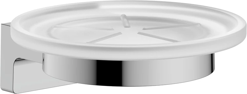 hansgrohe AddStoris S - soap dish, soap holder for wall mounting, concealed fastening, bathroom accessories, chrome, 41766000