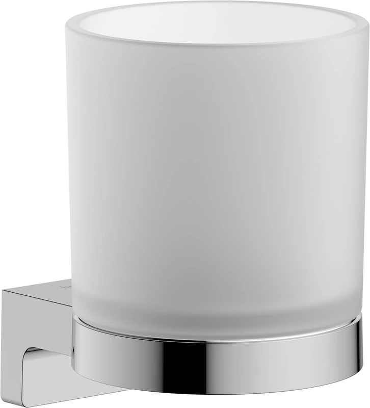 hansgrohe AddStoris S - toothbrush holder, toothbrush tumbler for wall mounting, concealed fastening, bathroom accessories, chrome, 41769000