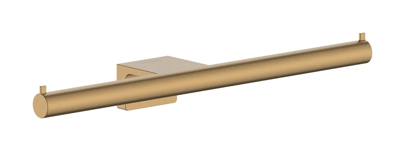 hansgrohe AddStoris S - toilet paper holder double, toilet roll holder for 2 paper rolls wall mounting, concealed fastening, bathroom accessories, brushed bronze, 41768140