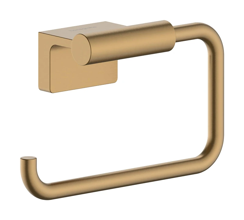 hansgrohe AddStoris S - toilet paper holder, toilet roll holder for wall mounting, concealed fastening, bathroom accessories, brushed bronze, 41788140