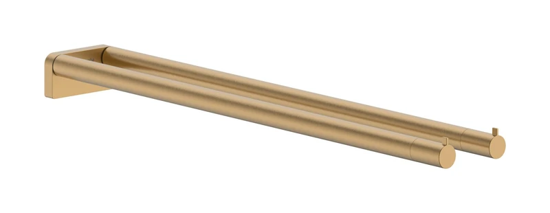 hansgrohe AddStoris S - towel rail with two arms, towel holder double, concealed fastening, bathroom accessories, brushed bronze, 41787140