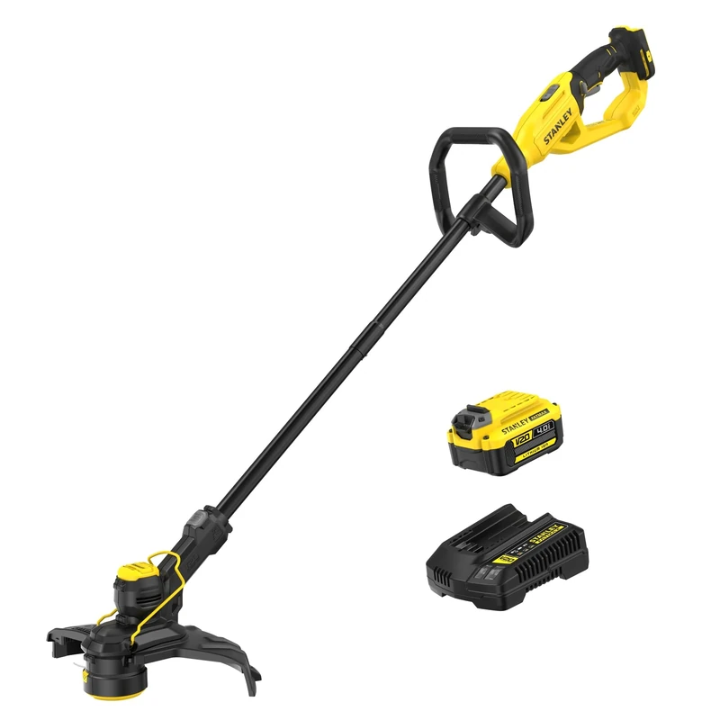STANLEY V20 Cordless Grass String Trimmer, With Edge Protector, Includes Battery and Charger, 18V, STCST933M1-GB