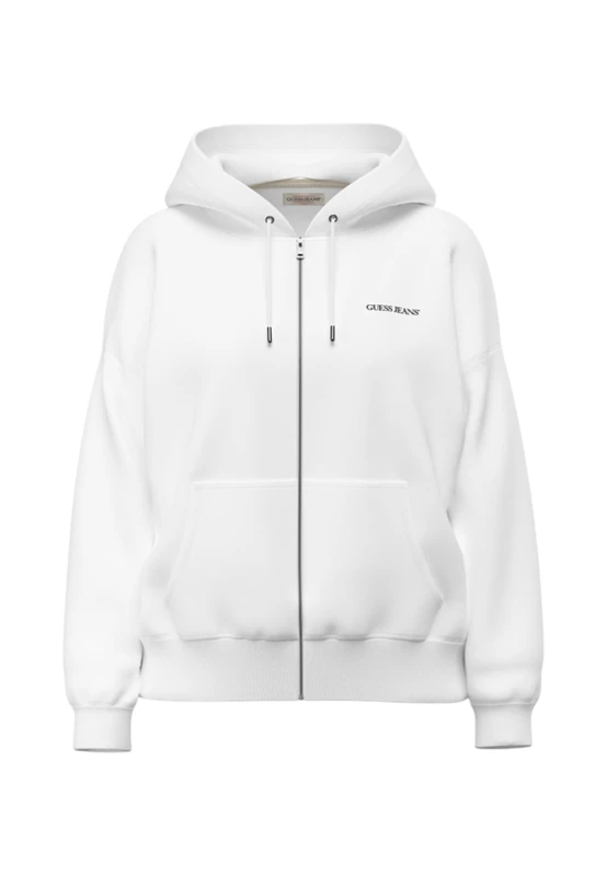 GUESS JEANS Woman's Full Zip SWEATSHIRT GJ OS EMBRO ZIP UP HOODIE S