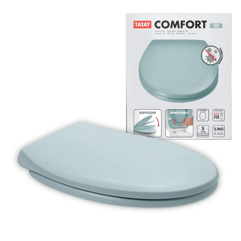 TATAY Toilet Seat Duroplast Universal Soft-Close | Quick-Release for Easy Cleaning | High Resistance