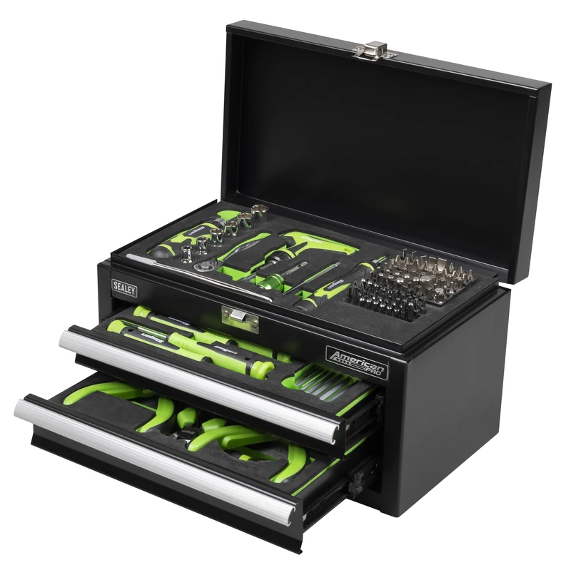 Siegen by Sealey 2 Drawer Mini Toolbox with 111pc Tool Kit - S01335