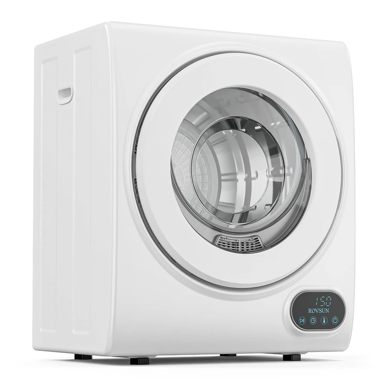ROVSUN 2.5KG Vented Tumble Dryer with 4 Intelligent Drying Mode & Sensor Programmes, LCD Screen, 2.5KG Compact Mini Vented Tumble Dryer, Freestanding for Apartments, RVs & Caravans [Energy Class C]