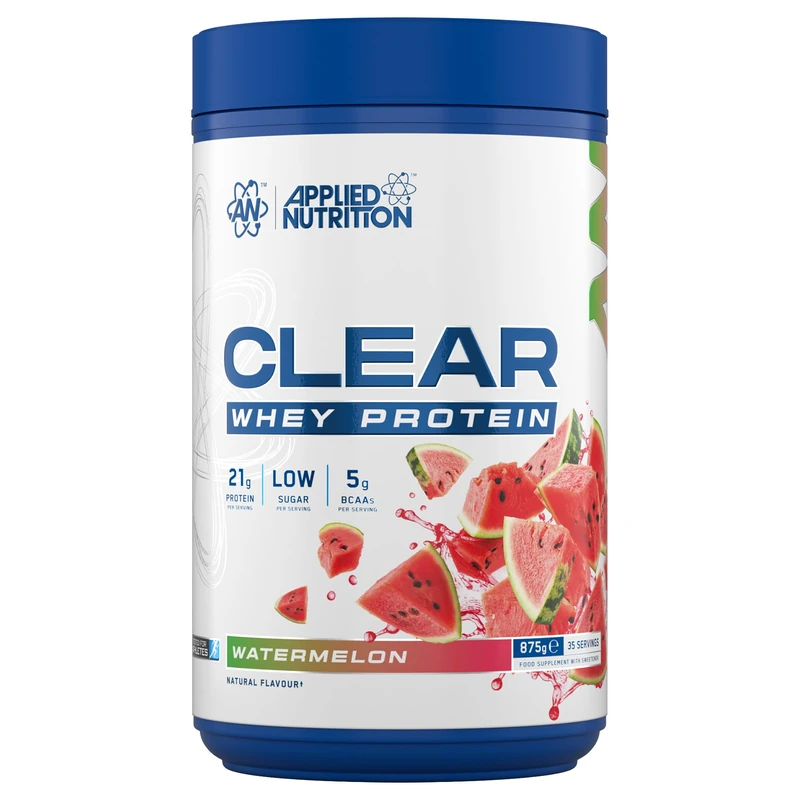 Applied Nutrition Clear Whey Isolate - Whey Protein Isolate, Refreshing High Protein Powder, Fruit Juice Style Flavours (Watermelon) (875g - 35 Servings)