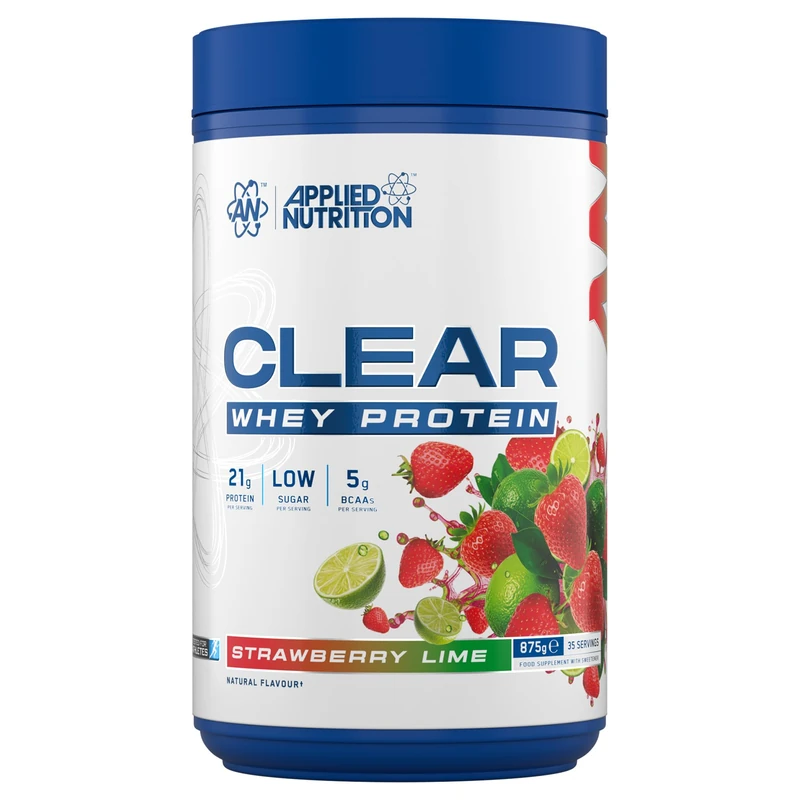 Applied Nutrition Clear Whey Isolate - Whey Protein Isolate, Refreshing High Protein Powder, Fruit Juice Style Flavours (Strawberry Lime) (875g - 35 Servings) - Image 1