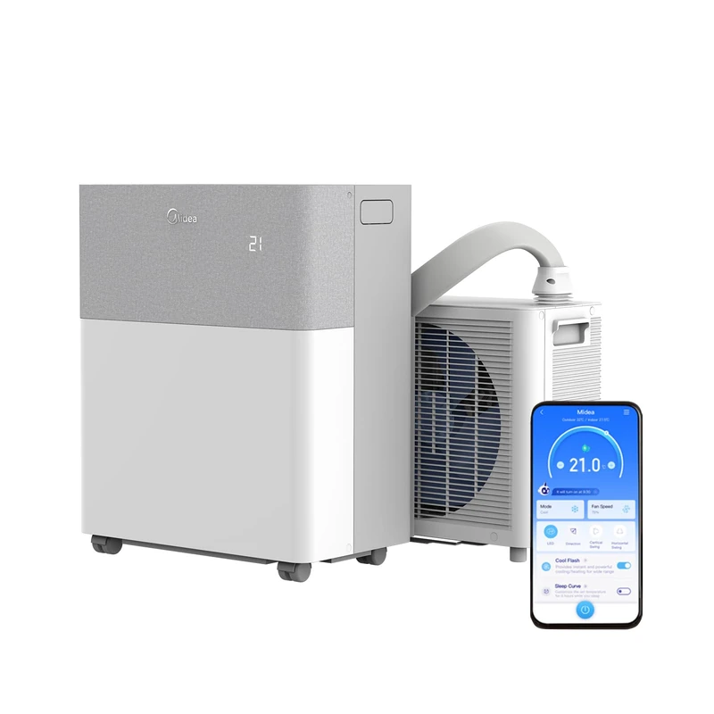 Midea 4-in-1 Portasplit Air Conditioner with Heat Pump, 12000 BTU 3.5kW, Only 39dB(A) in Silent Mode, Cooling A++/Heating A+, Smart WiFi Control, for Rooms up to 42m²/105m³ [Energy Class A++]