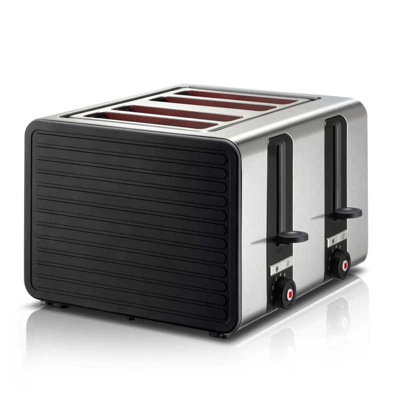 Bosch Silicone TAT7S43GB 4-Slice Toaster with 7 browning levels, Reheat/Defrost, Auto Shut-Off, High Lift and Crumb Tray in Stainless Steel - Image 1