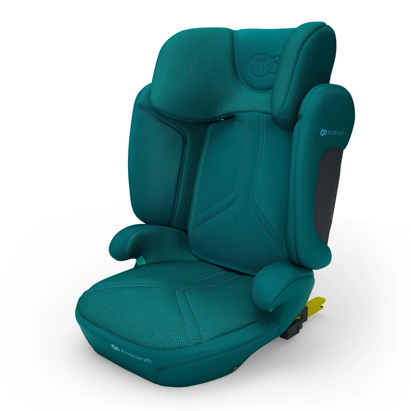 Kinderkraft XPAND 2 PRO i-Size Car Seat 100-150 cm, ISOFIX High Back Booster, Adjustable Height and Width, Side Protection, 3-Layer Headrest, 5 Recline Positions, Foldable, Washable Cover, Green - Image 1
