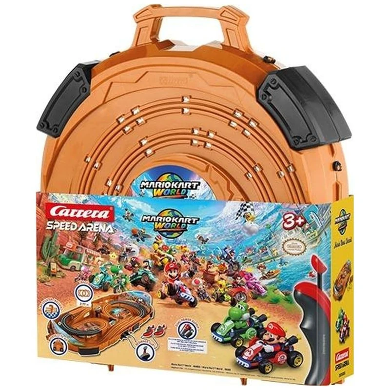 Carrera Speed Arena Race Case: Mario Kart World, 2.77 Metres, With Mario & Yoshi, Suitable From 3 Years+