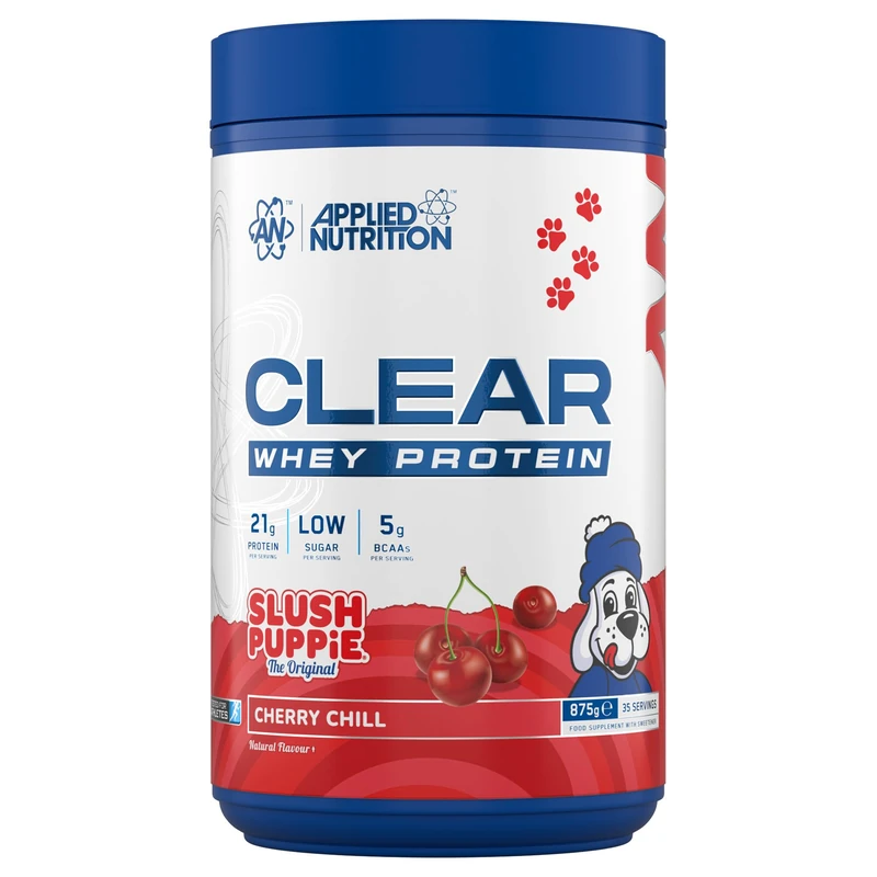 Applied Nutrition Clear Whey Isolate - Whey Protein Isolate, Refreshing High Protein Powder, Fruit Juice Style Flavours (Slush Puppie Cherry Chill) (875g - 35 Servings)