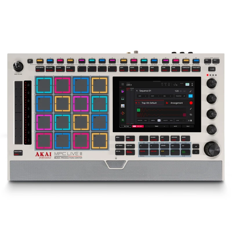 Akai Professional MPC Live III Retro - Standalone Portable Music Production Center with MPCe Pads, Sequencer, Touchscreen, Mic, Stereo Monitors, Audio Interface, Wi-Fi, Bluetooth, Battery, Touchstrip