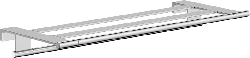 hansgrohe AddStoris S - towel rack with rail, towel holder for wall mounting, concealed fastening, bathroom accessories, chrome, 41781000