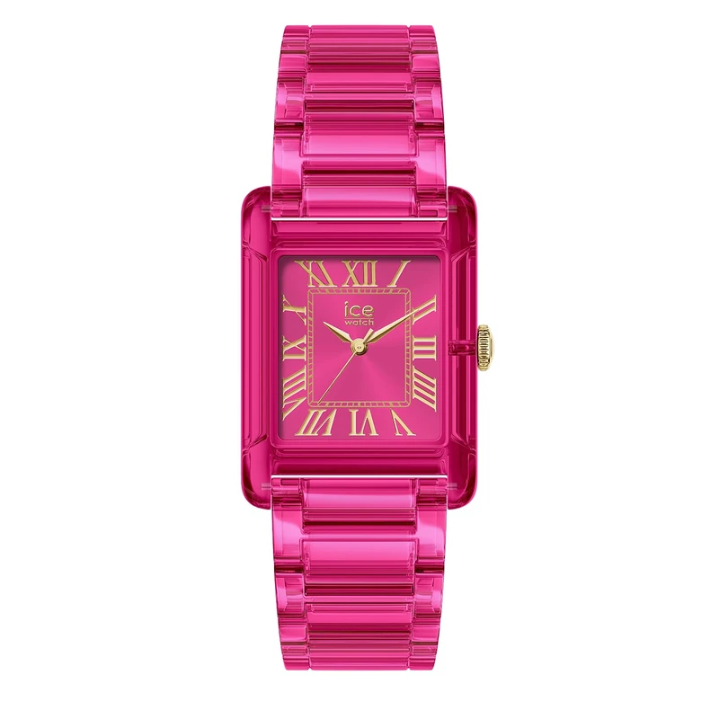 ICE-WATCH - ICE Power PW6 Clear Flashy Pink - Montre Rose Pour Femme avec Bracelet en Plastique - 025714 (23x34mm)