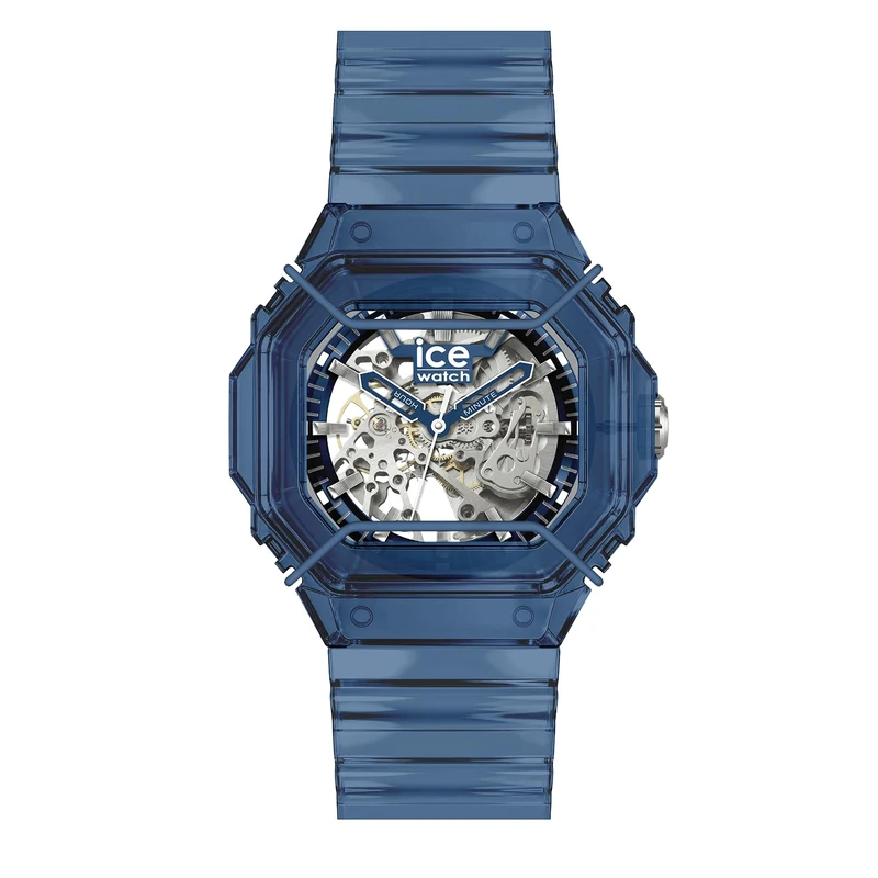 ICE-WATCH - BEWATCH 2 Blue Skeleton - Montre Noire Pour Homme avec Bracelet en polyuréthane - 025685 (48mm)