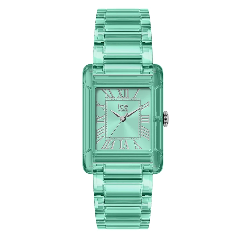 ICE-WATCH - ICE Power PW6 Clear Turquoise - Montre Verte Pour Femme avec Bracelet en Plastique - 025715 (23x34mm)