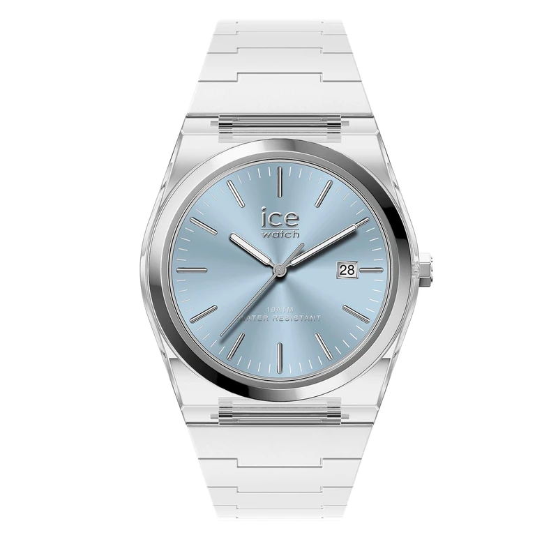 ICE-WATCH - ICE Power PW1 Transparent White Blue - Montre transaprent Pour Homme avec Bracelet en Silicone - 025781 (41mm)