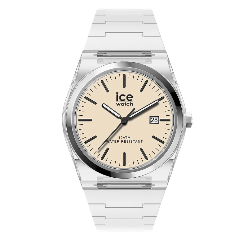 ICE-WATCH - ICE Power PW1 Transparent White Beige - Montre transaprent Pour Homme avec Bracelet en Silicone - 025780 (41mm)