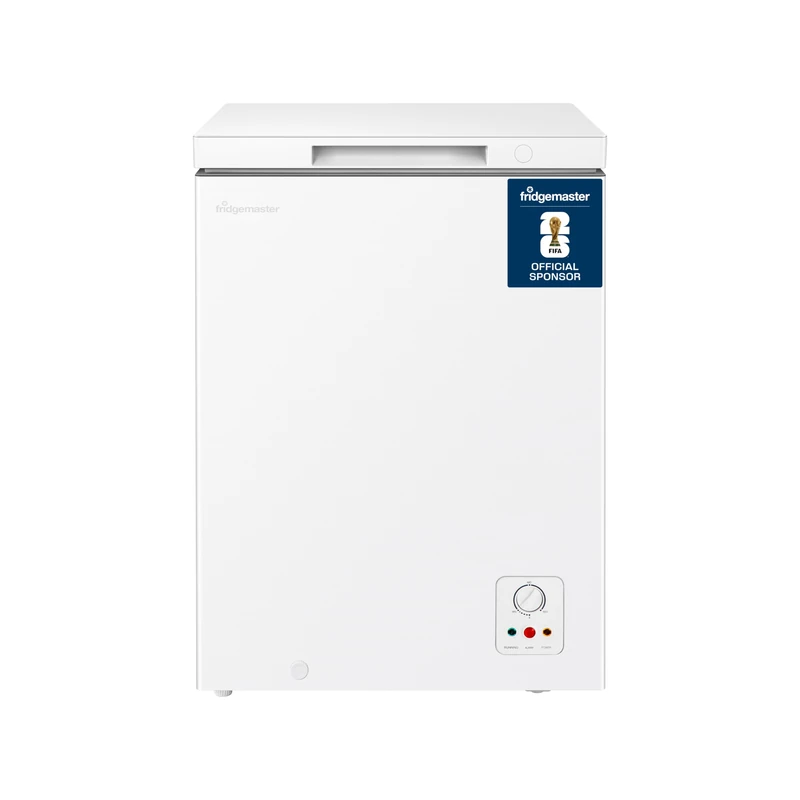 Fridgemaster White Chest Freezer, 97L Capacity, MCF100E， Freestanding, Mechanical Control, Winter Guard (-15°C), Low Noise 38dB, Basket Storage 858 (H) x 578 (W) x 444 (D) mm
