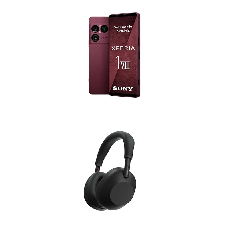 Sony Xperia 1 VIII - 6,5" 19,5:9 FHD+ HDR OLED 120Hz, Triple lens with new telephoto lens, Xperia AI, 2-day battery, 3,5mm Audio, Dual SIM, Garnet Red + WH1000XM6