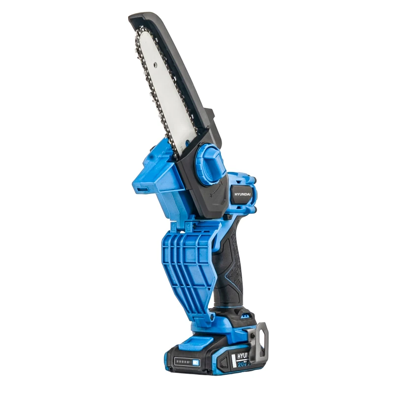 Hyundai 6” / 150mm 20V Cordless Mini Chainsaw, Brushless Motor, Auto Chain Oiling, Lightweight Pruning Saw, 2.0Ah Battery & Charger, 3 Year Warranty