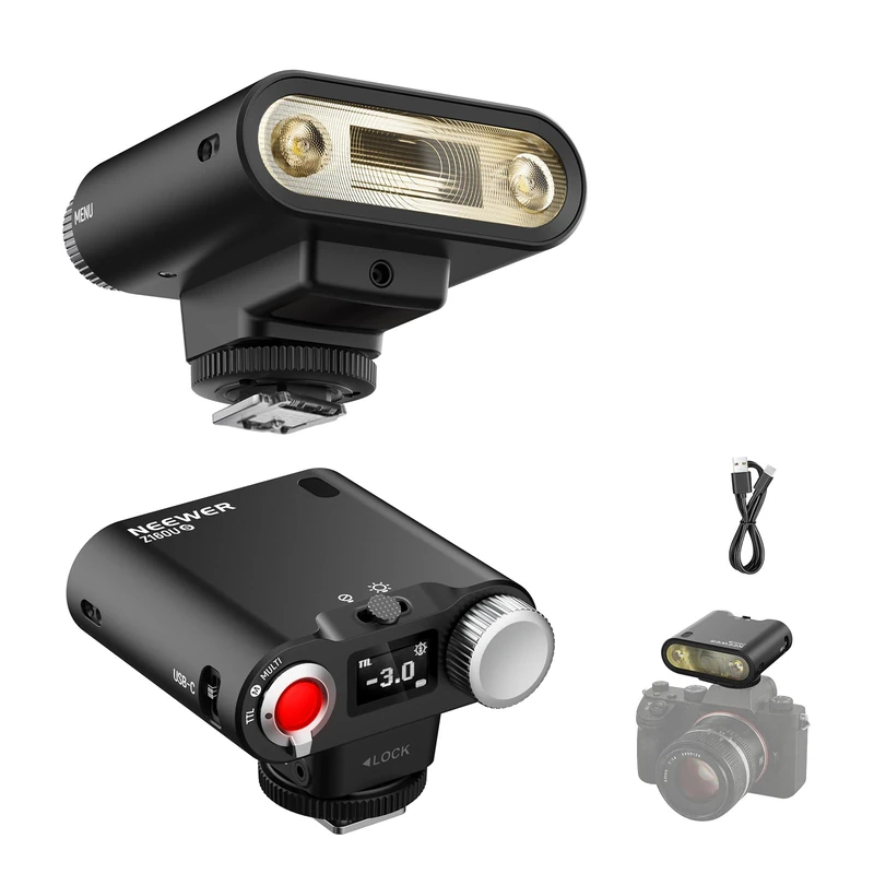 NEEWER Z160U-S Camera Flash Speedlite Compatible with Sony, Compatible with Godox, 18Ws GN14 6000K TTL 1/8000 HSS On Camera Flash Light with USB C 1100mAh Battery 1.4s Recycle 1100 Full Power Flashes