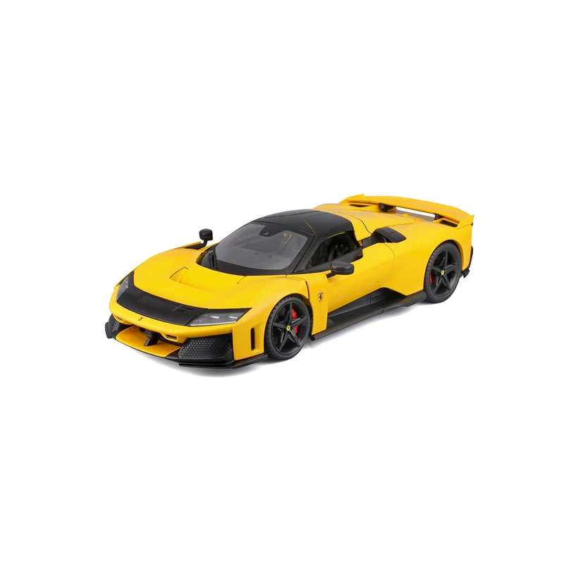 Bburago Ferrari F80 Die-Cast Model Car, Yellow, 1:18 Scale, Race & Play Collection, Ages 3+ - Image 1