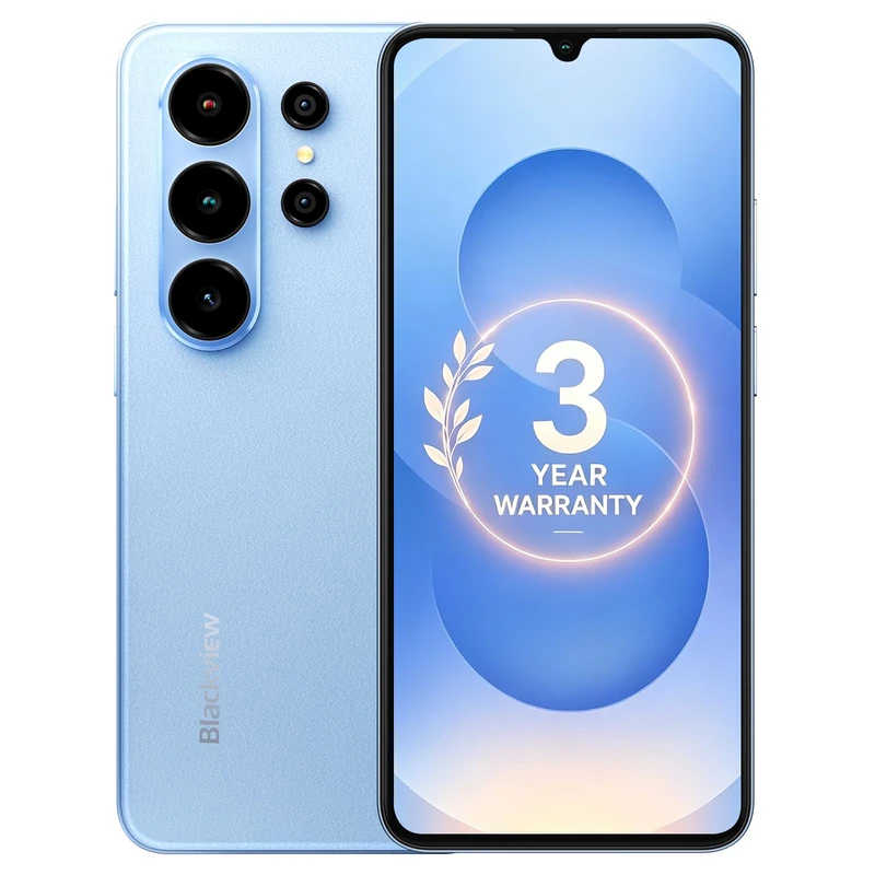 Blackview WAVE 10C Mobile Phones,Android 16 Phone,6.88" HD+ Unlocked Smartphone 16GB+32GB(1TB TF),32MP+13MP, 5000mAh,Dual SIM/Face ID/GPS/OTG,Warranty 3 Years,Blue