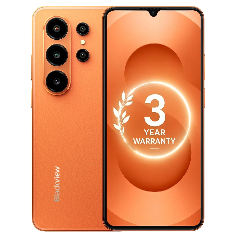 Blackview WAVE 10C Mobile Phones,Android 16 Phone,6.88" HD+ Unlocked Smartphone 16GB+32GB(1TB TF),32MP+13MP, 5000mAh,Dual SIM/Fingerprint/Face ID/GPS/OTG,Warranty 3 Years,Orange - Image 1