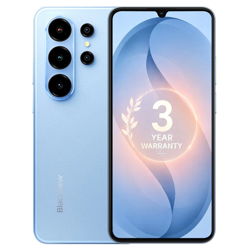 Blackview WAVE 10C AI Smartphone 128GB Android 16 Unlocked Phone,6.88" Large Screen,Mobile Phones 16GB+128GB/1TB, Dual SIM 32MP+13MP, Face ID/GPS/OTG,3 Year Warranty Blue New