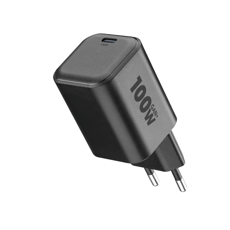Cellularline ACH Mains Charger with GaN+ Technology and a USB-C Power Delivery Port with 100 W for Smartphones, Tablets and Laptops