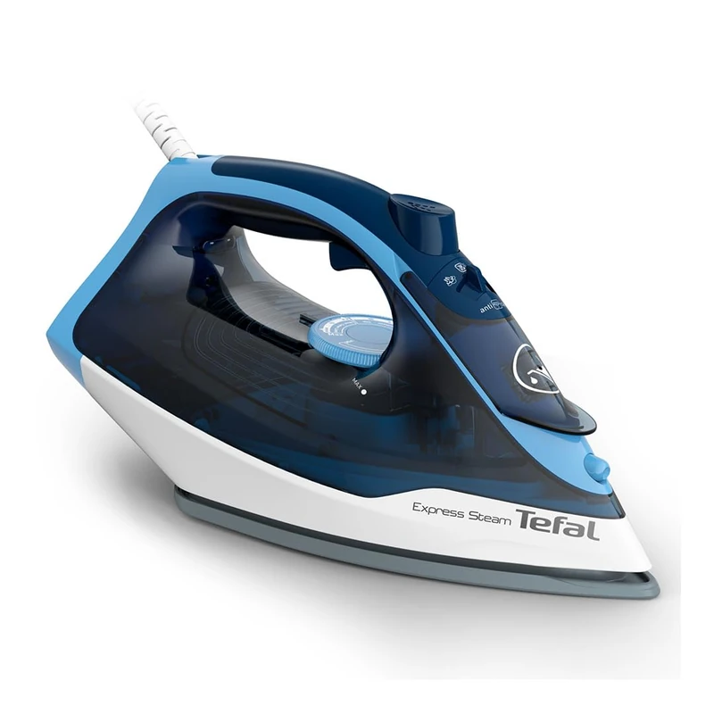 TEFAL Express Steam Iron, 2600W for Fast Heat-Up and Efficient Ironing, True Ceramic Soleplate for Fast Glide, 160 g/minute Steam Boost, Easy-Refilling Water Tank, Anti-Drip Protection, FV2840G0