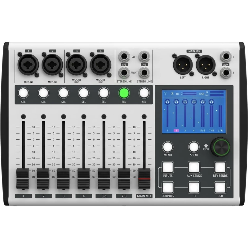 Thornton DM08X Digital Mixer, 8 Channels, Touch Screen, USB Audio Interface, DSP, WiFi Control, Bluetooth