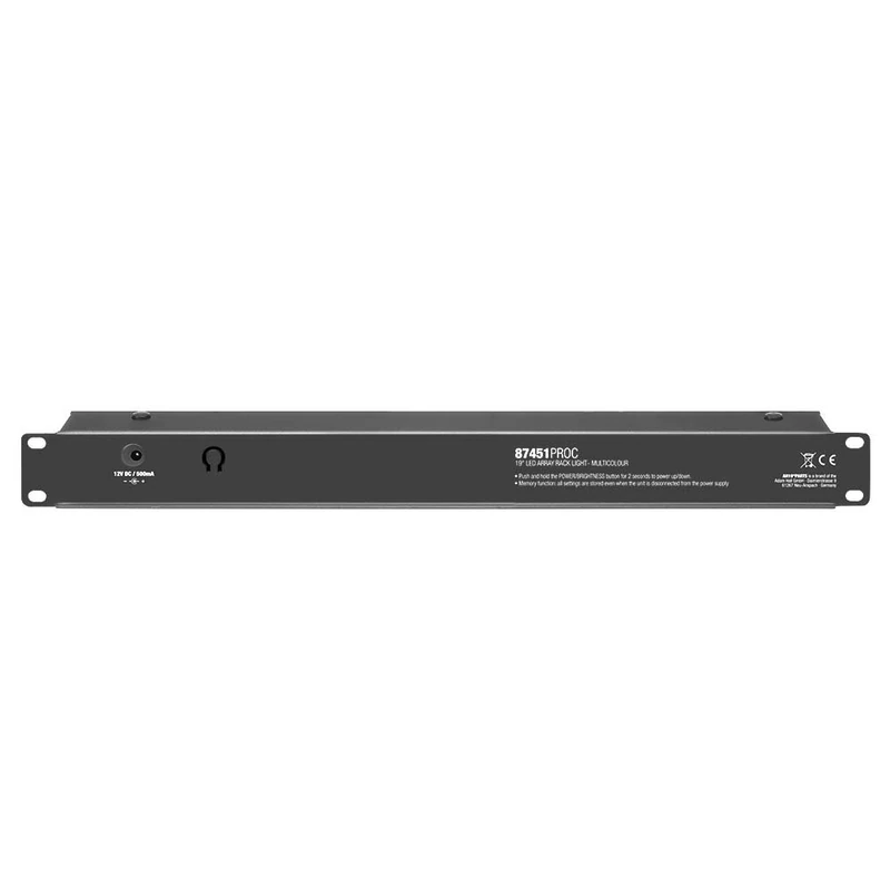 Adam Hall RACK LIGHT 01 MC - 19" LED Array Rack Light 1U, multicolor, 2 m, black