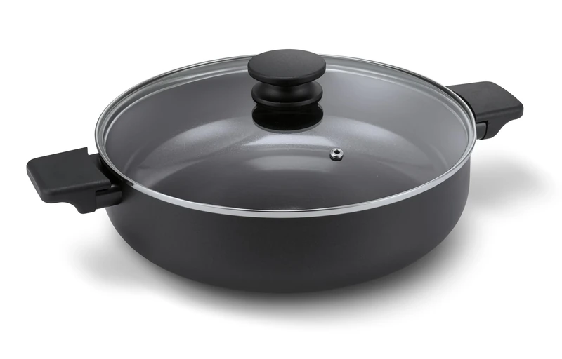 Brabantia Vanta Sauté Pan 28 cm with Lid - Suitable for All Heat Sources Including Induction - PFAS Free Ceramic Coating - 100% Recycled Aluminium - Image 1