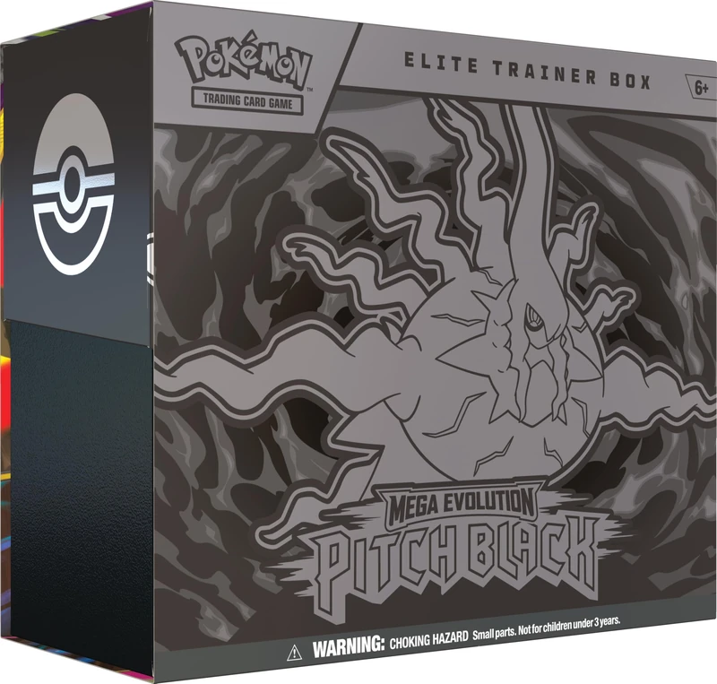 Pokémon TCG: Mega Evolution—Pitch Black Elite Trainer Box (1 Full-Art Promo Card, 9 Booster Packs & Premium Accessories) - Image 1